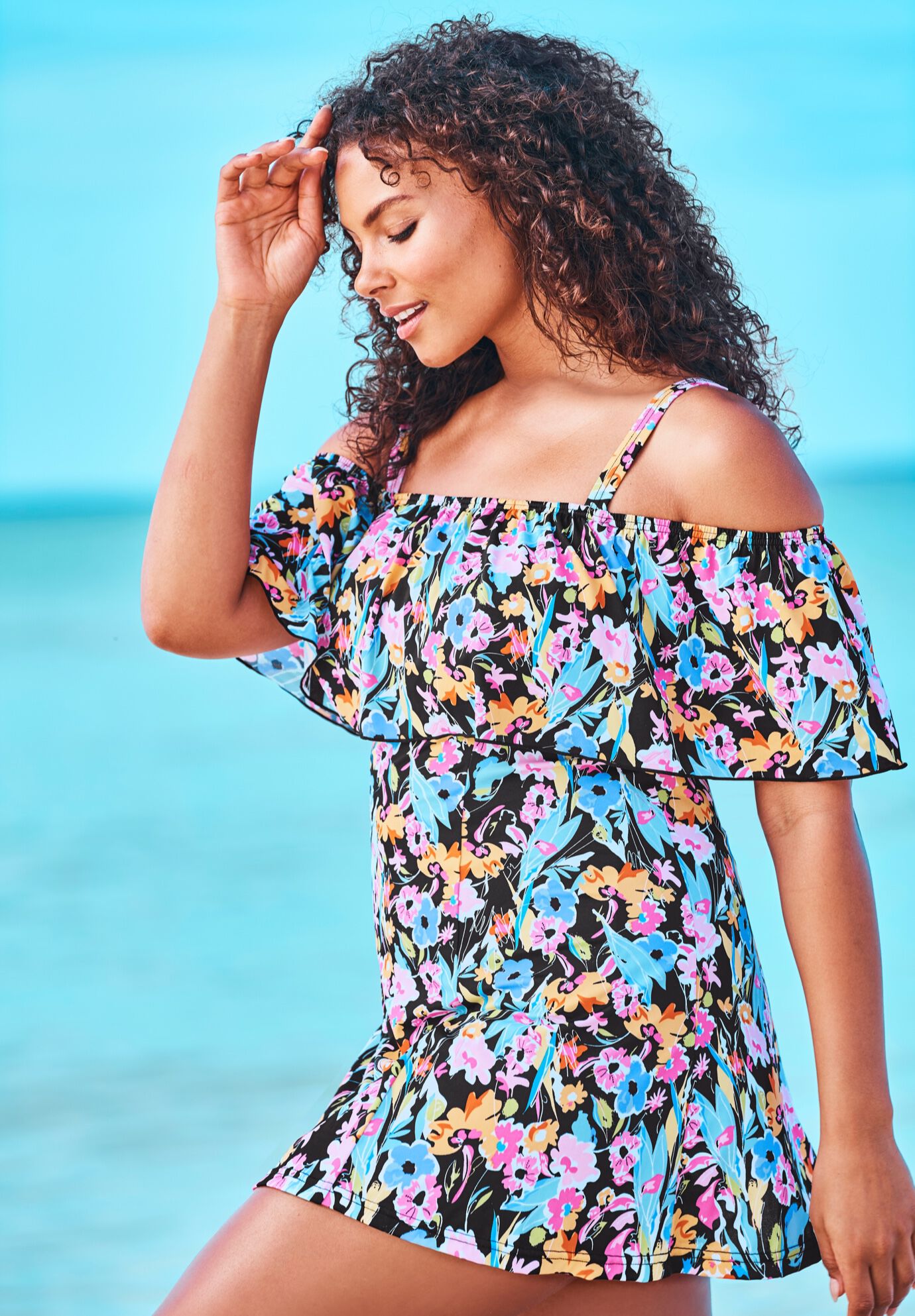 off the shoulder swimdress