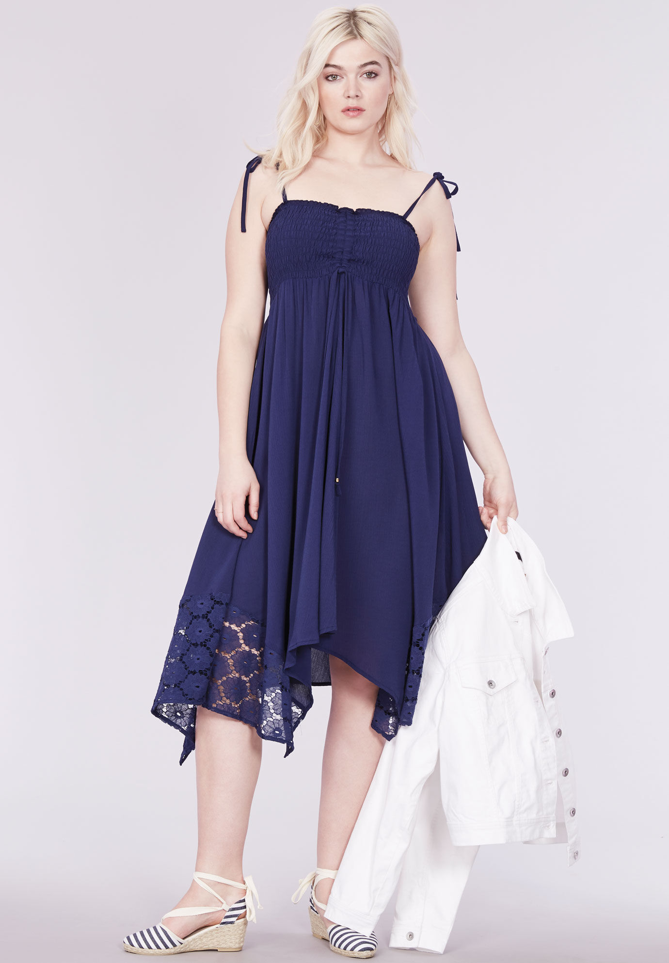 Tea Length Handkerchief Hem Dresses