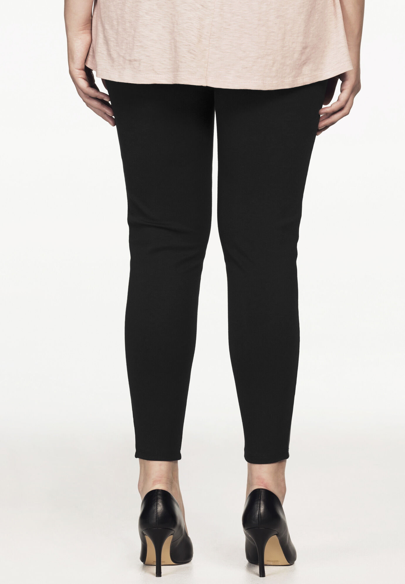 The Faux Leather Front Legging in Black - Get great deals at JustFab