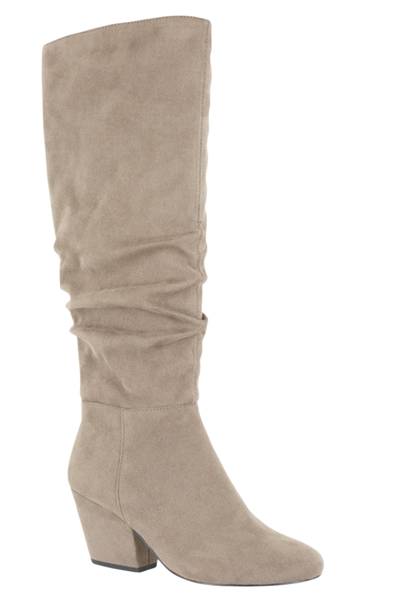 beige wide calf boots