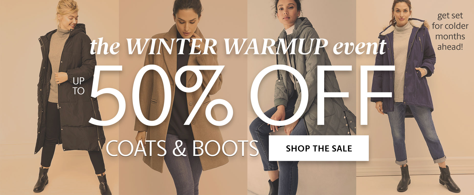 The Winter Warmup Event - Up to 50% Off Coats & Boots